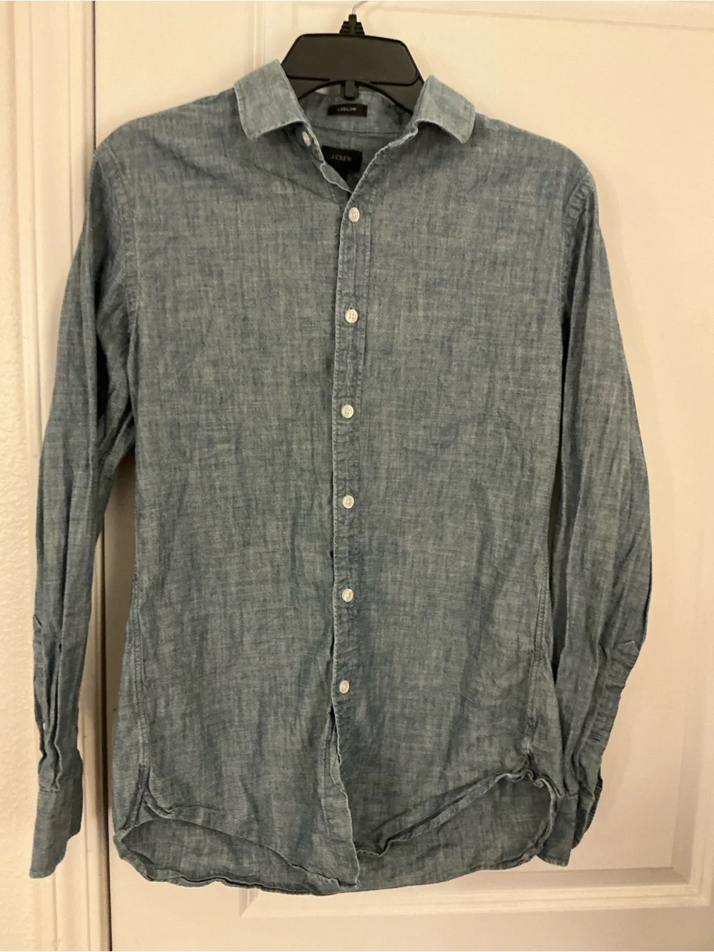 🔥 J.Crew Ludlow Men’s Small S Chambray Blue Long Sleeve Button Down Dress Shirt